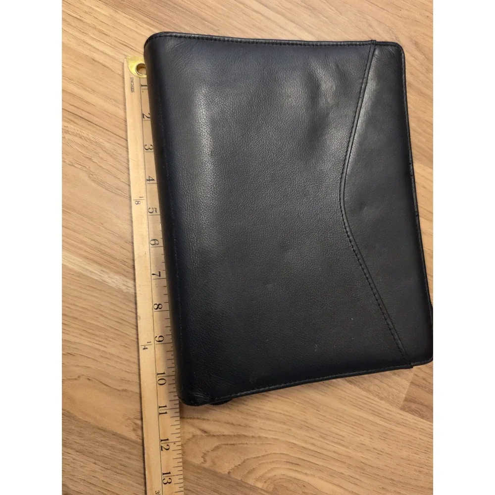 Vintage Day Runner Pro Business System 22464 Black Leather 7-Ring Binder Planner